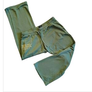 Ed Hardy Free Bird Sage Green Sweatpants Art Tattoo Logo Fleece Knit